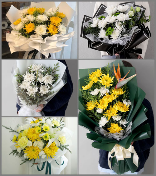 山西晋中介休市连福镇刘家山村白事花束代送
